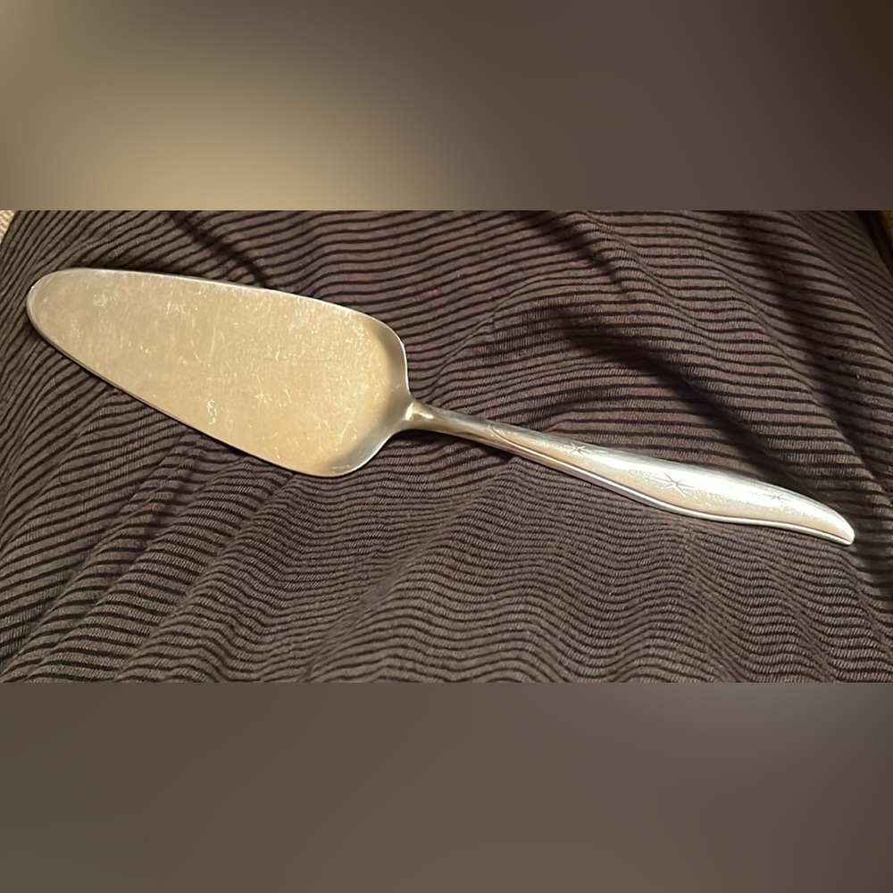 MAR-CREST CITATION Atomic Starburst MCM Vintage pie cake server Stainless USA